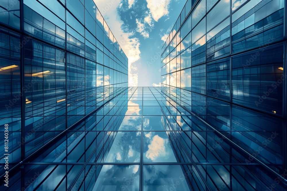 A very tall building reaching into the sky with clouds in the background, A high-rise building with a glass facade and impressive skyline views A very tall building reaching into the sky with clouds in the background, A high-rise building with a glass facade and impressive skyline views