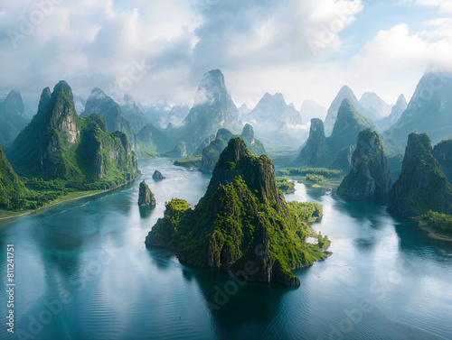 Guilin landscape, cinematic epic scene 8k