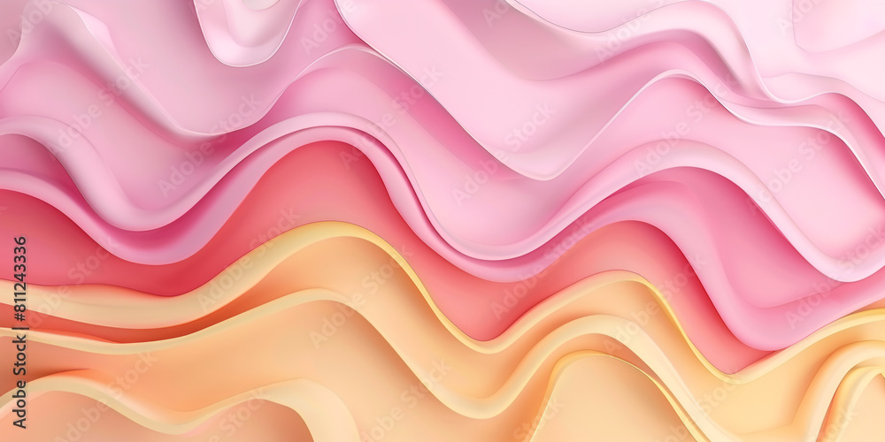 Abstract background with pastel pink and yellow curved shapes Abstract background with pastel pink and yellow curved shapes