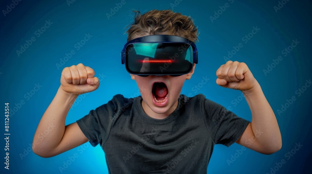 Virtual reality glasses with futuristic vision technology. VR goggles Virtual reality glasses with futuristic vision technology. VR goggles