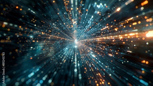 abstract background that represents the limitless possibilities and horizons of IT technology in the future, pushing the boundaries of innovation hyper realistic 