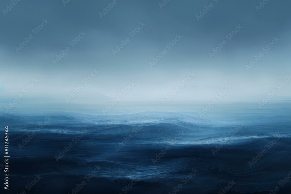 Blue sea with stormy clouds and water waves,  Abstract nature background