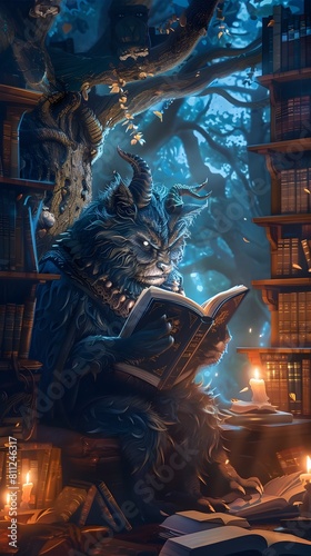 Beast Finds Enlightenment A Mythical Creatures Mathematical Journey in a Forest Library