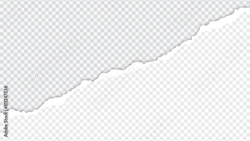 Torn Paper on Transparent Background