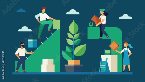 Corporate Growth and Teamwork Concept Illustration