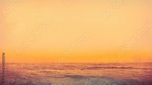 warm sunrise gradient with a grainy texture overlay, blending from peach to soft yellow, evoking a nostalgic early morning