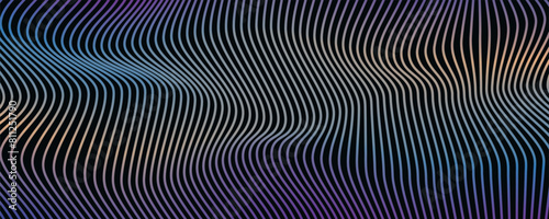 line wave Technology abstract lines on black background. Undulate colorful Wave Swirl, frequency sound wave, twisted curve lines with blend effect abstract vektor colorful lines wave arts modern line