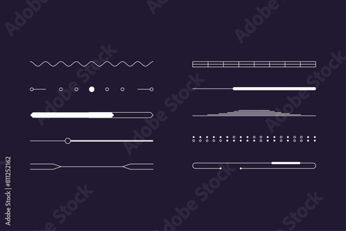 Frame Lines Abstract Geometric Vector universal Shapes Y2K style modern design, brutalist Icons, basic figures in retro futuristic assets, symbols and objects for logo, posters, banners, stickers