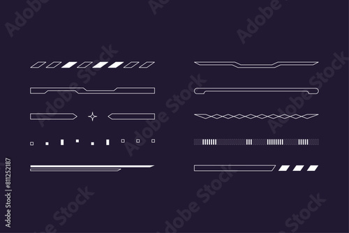 Frame Lines Abstract Geometric Vector universal Shapes Y2K style modern design, brutalist Icons, basic figures in retro futuristic assets, symbols and objects for logo, posters, banners, stickers
