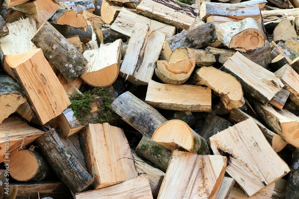 pile of fire wood in Rastoke, Slunj, Croatia pile of fire wood in Rastoke, Slunj, Croatia