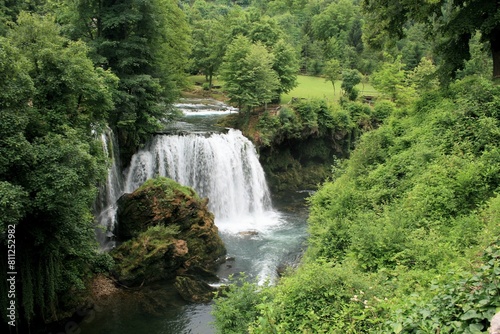 waterfalls in Rastoke  Slunj  Croatia