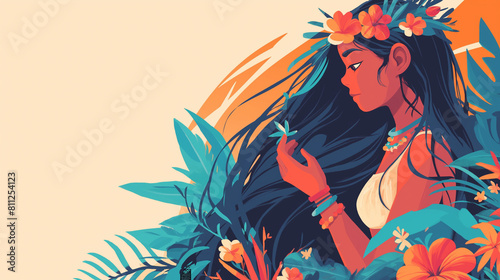 Mulher Havaiana - Wallpaper HD  photo