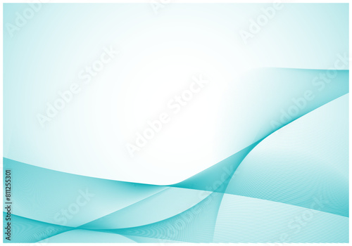 デジタルテクノロジーのウェーブ背景5緑色