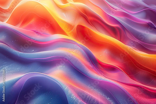 Purple wavy fabric background. Created with Ai