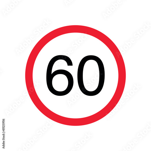 speed limit traffic sign vector