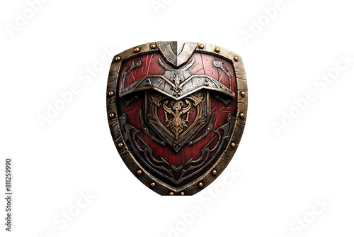 Roman Shield isolated on transparent background. photo