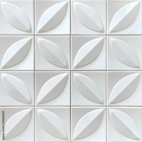 White square geometric ceramic tile wall background