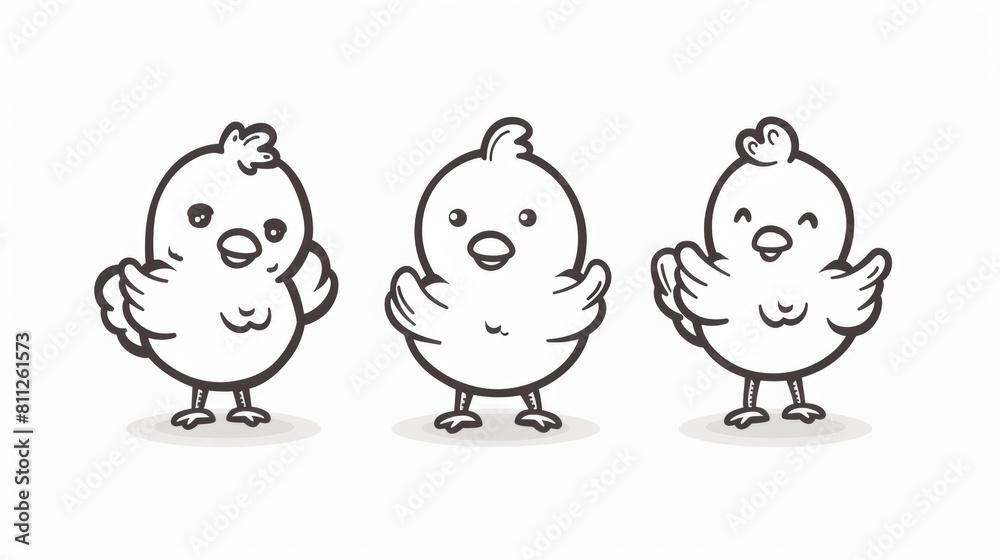 Bird. Line drawing of cute animal. Baby nursery art. Bird. Line drawing of cute animal. Baby nursery art.