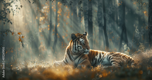 Tiger. Photography of wild animal in natural habitat. © Joyce