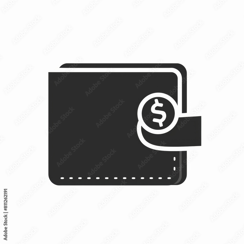 Vector illustration of money and investment. Black silhouette over white background. Vector illustration of money and investment. Black silhouette over white background.