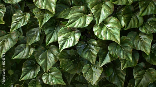   A close-up of a leafy green plant with numerous leaves on its sides