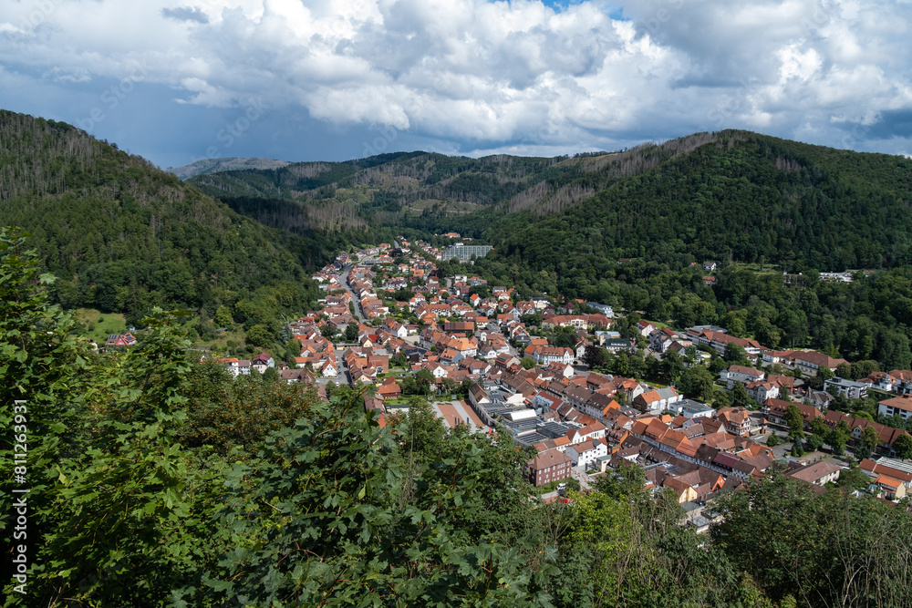 High angle view of Bad Lauterberg in Harz, Germany