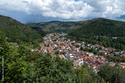 High angle view of Bad Lauterberg in Harz, Germany