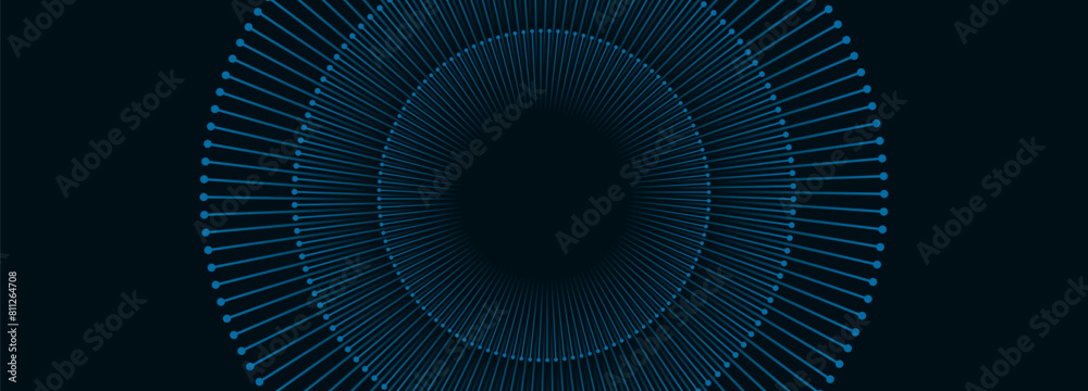 Abstract dark blue vector background with circles and lines. Abstract dark blue vector background with circles and lines.