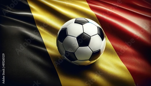Soccer ball against the Belgian flag  UEFA Euro 2024  European Football Championship 2024 