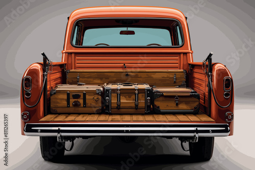 Tipper Dump Truck Isolated. 3D rendering
