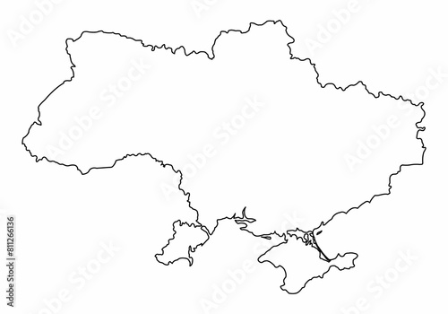 Ukraine outline map