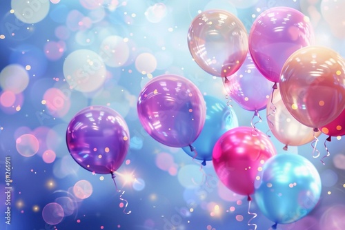 colorful happy birthday celebration backgrounds concept