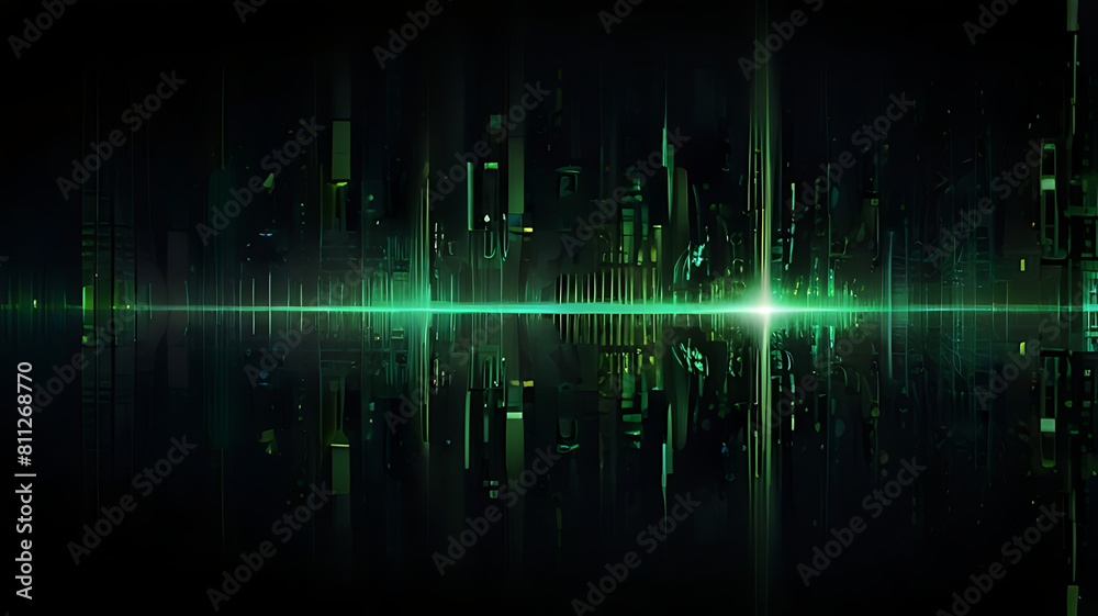 Abstract green digital art representing digital technology Abstract green digital art representing digital technology