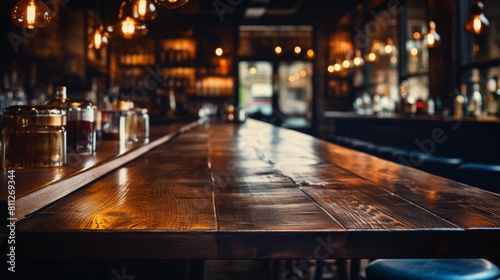 Row of Bar Stools Next to Bar