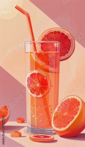 A Painting of a Glass of Orange Juice