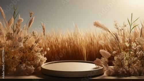 White Plate on Wooden Table