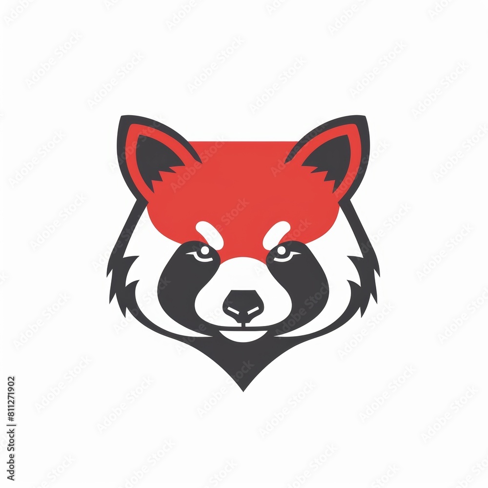 Logo icon design of red panda Ailurus. Simple vector illustration Logo icon design of red panda Ailurus. Simple vector illustration
