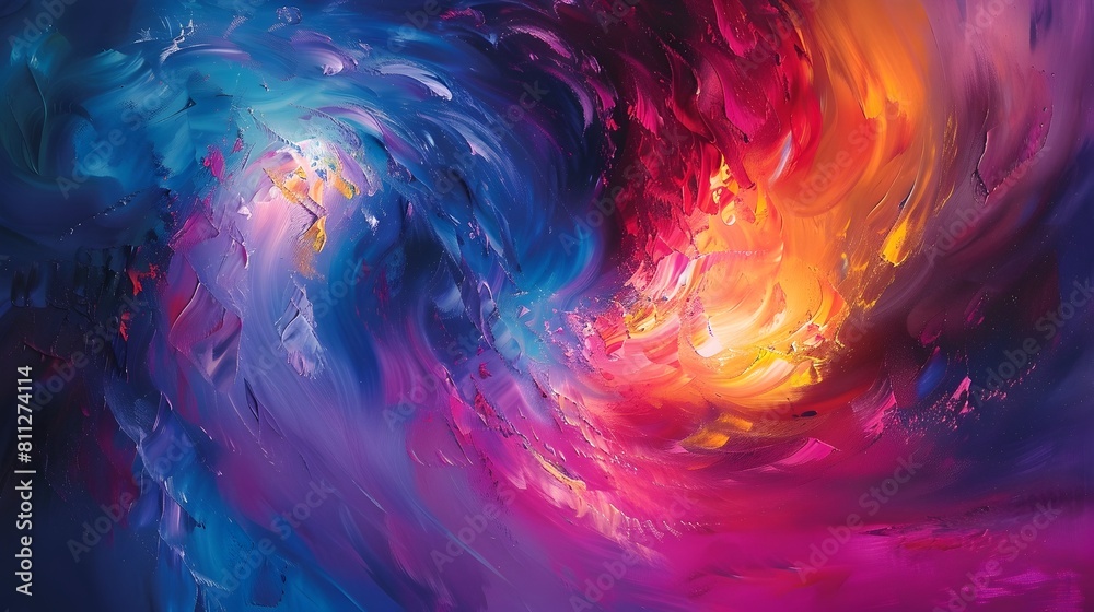 Vibrant Abstract Painting of Swirling Neon Color Explosions in a Dance of Energy and Wonder Vibrant Abstract Painting of Swirling Neon Color Explosions in a Dance of Energy and Wonder