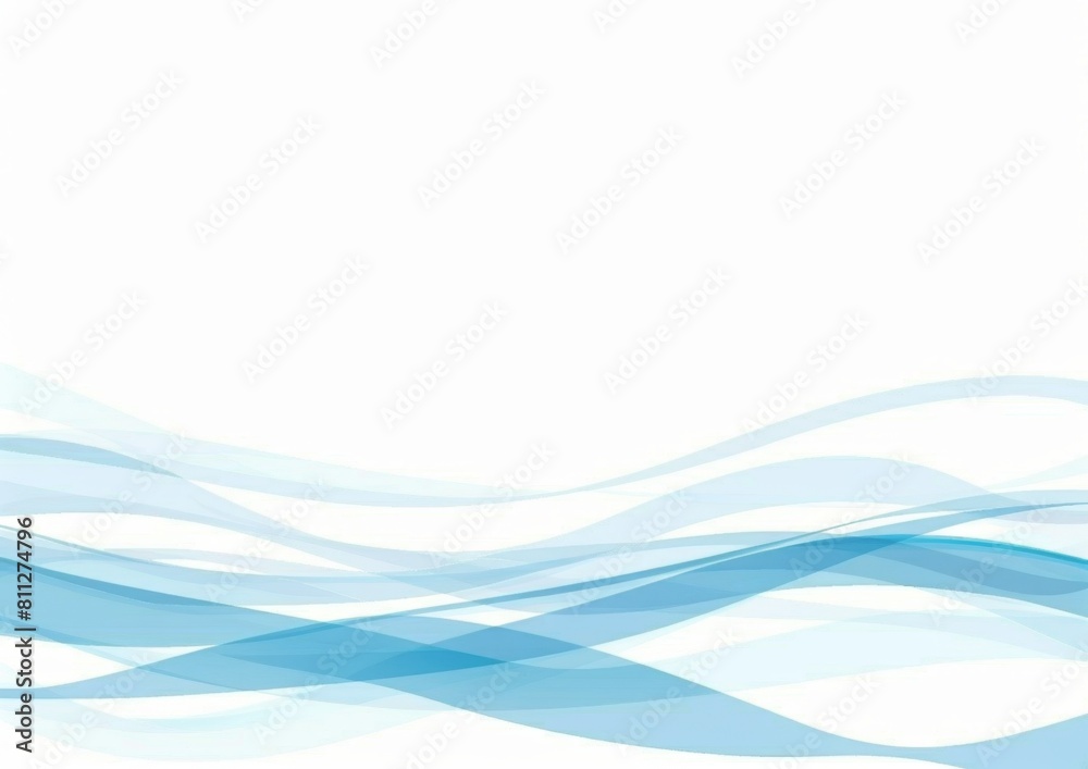 Fototapeta premium Light blue and white background water wave elements Generative AI