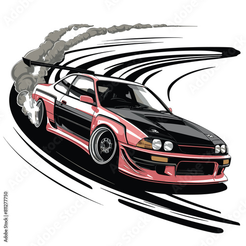 Japanese Import Car Graphics vector