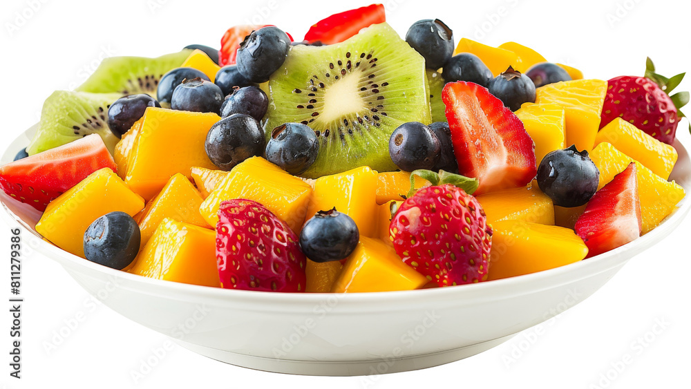 fruit salad in a bowl isolated dicut PNG on transparent or white ...