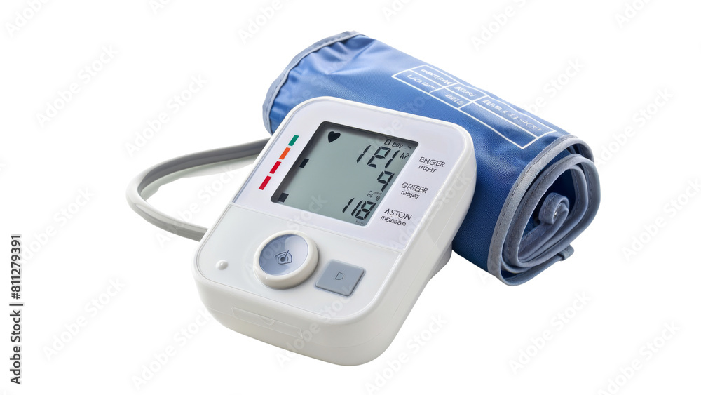 blood pressure measuring device isolated dicut PNG on transparent or white background cut out, copy space blood pressure measuring device isolated dicut PNG on transparent or white background cut out, copy space