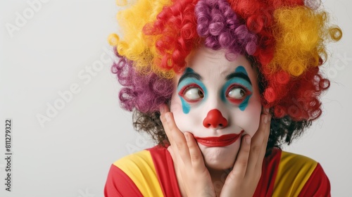 clown with a wig