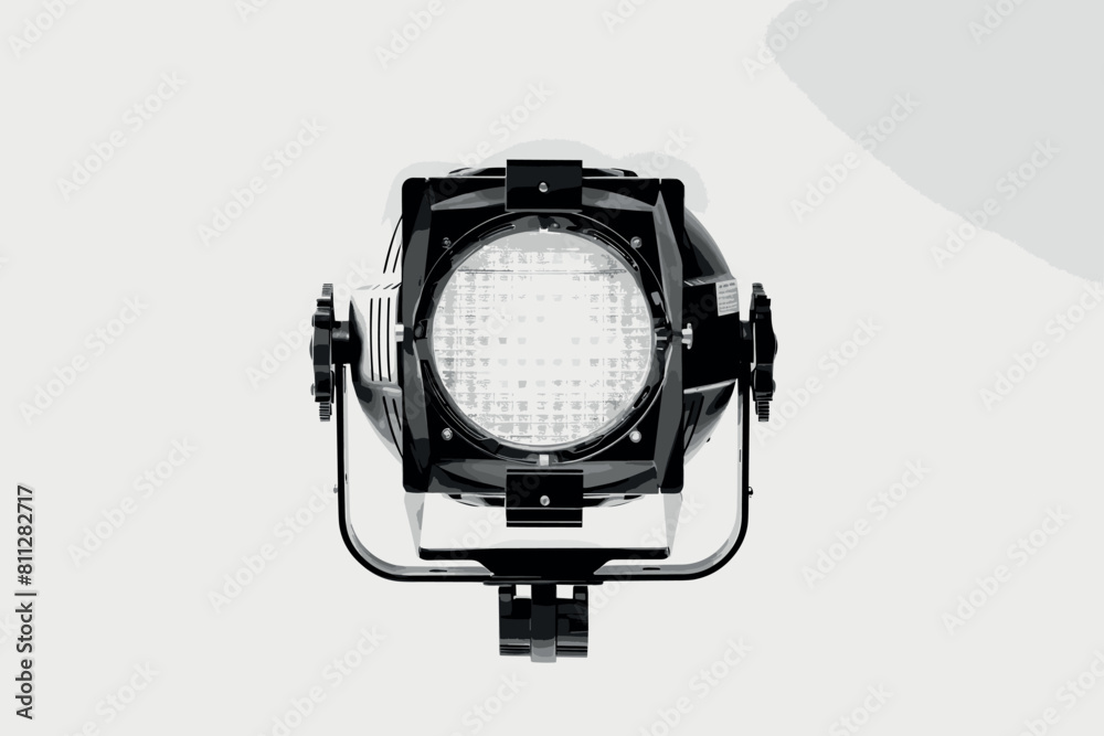 Photography studio flash isolated on white background with lamp. Photography studio flash isolated on white background with lamp.