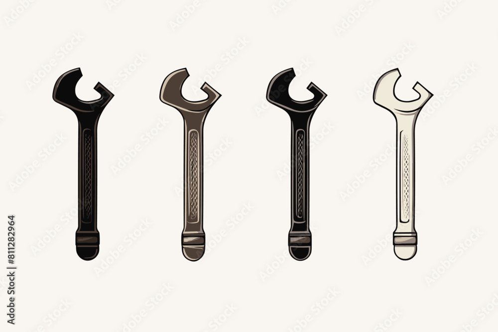 wrench tool icons set vector illustration wrench tool icons set vector illustration