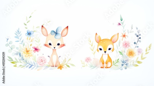 Illustrate a charming scene of baby animals at eye-level  surrounded by vibrant flowers in bloom  using digital CG 3D techniques to create a photorealistic effect that breathes new life into the essen