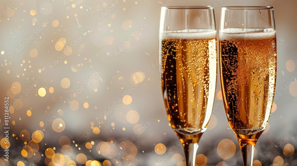 Refined gala celebration marked by the clinking of champagne glasses and festive cheer Refined gala celebration marked by the clinking of champagne glasses and festive cheer