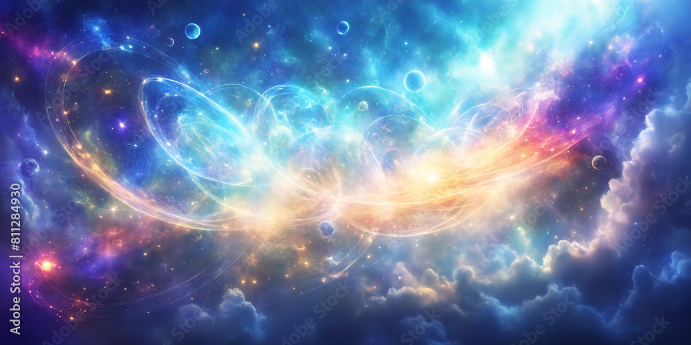 Illustration of a colorful and vibrant sky filled with clouds, featuring a variety of planets and stars. The stars appear to be in motion, giving the impression of a dynamic and lively atmosphere. Illustration of a colorful and vibrant sky filled with clouds, featuring a variety of planets and stars. The stars appear to be in motion, giving the impression of a dynamic and lively atmosphere.