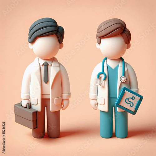 two cartoon doctors
