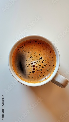A Cup of Coffee on a White Table